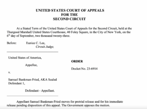 Appellate judge denies Sam Bankman-Fried’s request for immediate release from jail